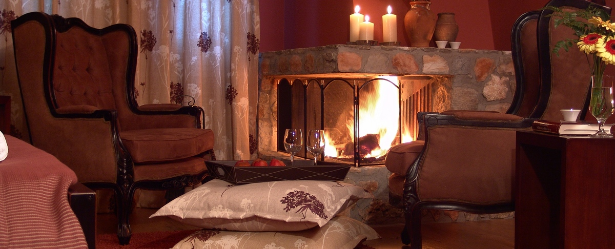 Executive Suite fireplace at Aloni Hotel & Spa